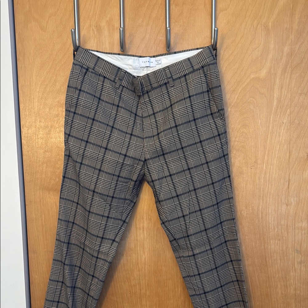 Men's Plaid Pants - Black and Tan
